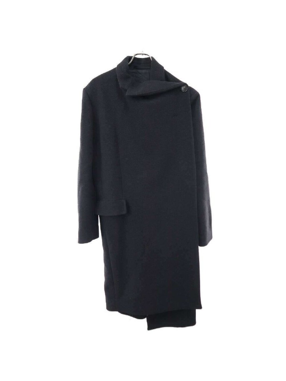 Balenciaga Wool Melton Deformation Over Coat Black 42